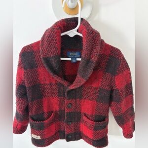 Polo by Ralph Lauren Kids Checkered Red and Black Blazer size 3T